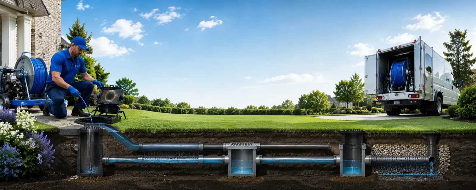 Outdoor drain cleaning information for Holland, NY